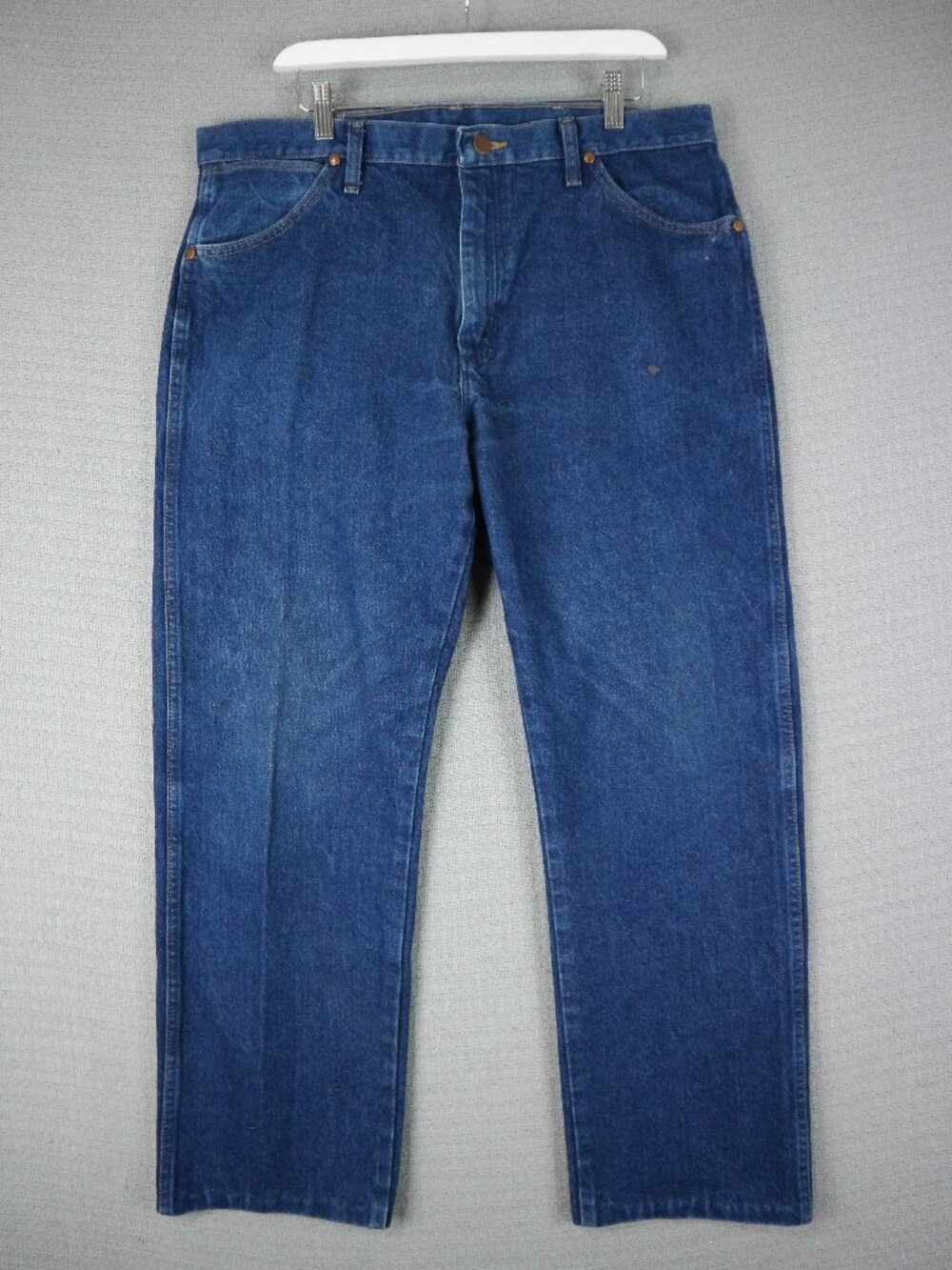 Wrangler Original Cowboy Cut Indigo Denim Jeans 13MWZPW 36x30 Vintage (hemmed)